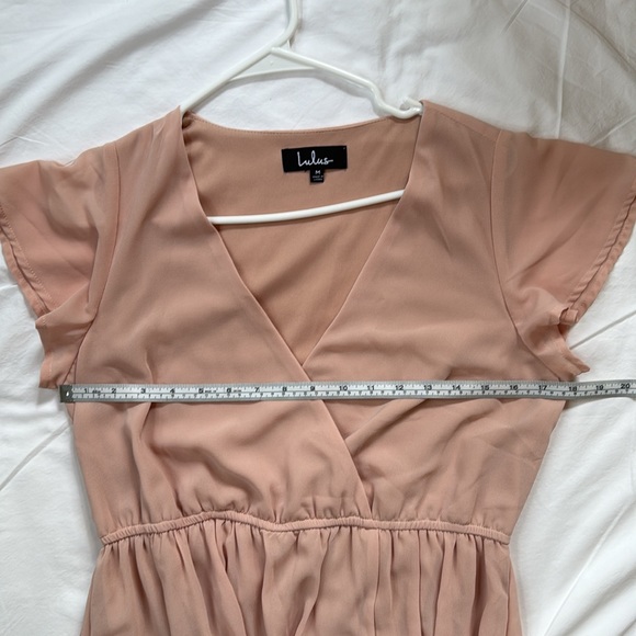 Lulus Lost in the Moment Blush Maxi Dress Blush Pink Wedding Guest Bridesmaid - Picture 11 of 11